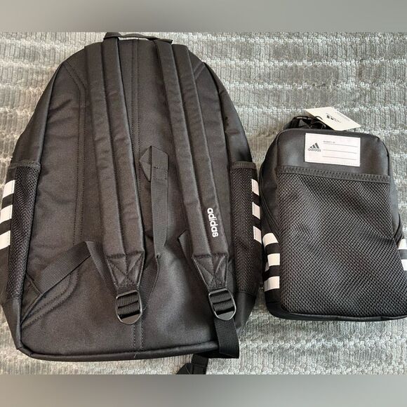 Adidas Classic 3-Stripes 5 Backpack and Santiago 3 Lunch Bag Set - Picture 2 of 9